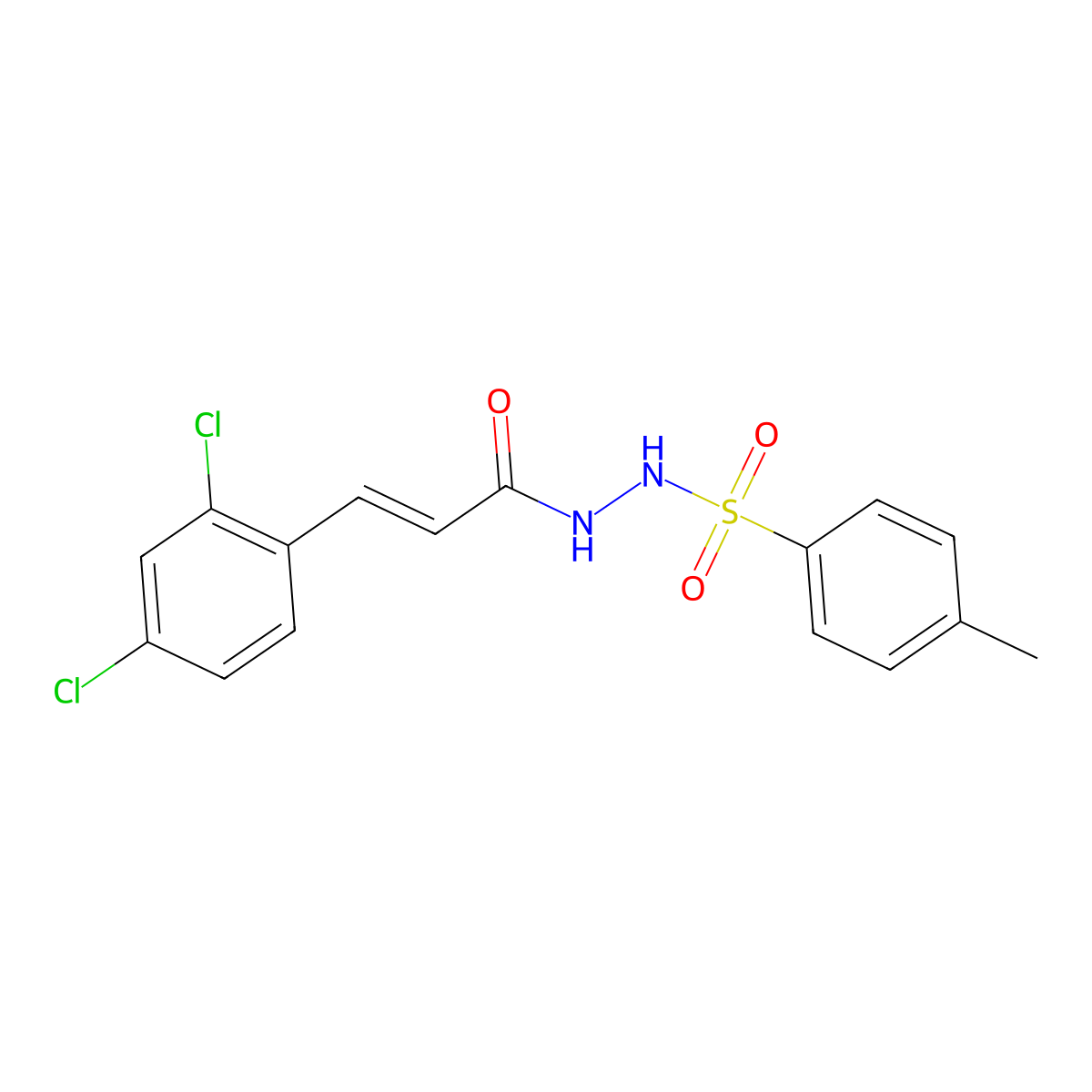 N'-[(E)-3-(2,4-dichlorophenyl)-2-propenoyl]-4-methylbenzenesulfonohydrazide molecular structure, CAS 478041-75-7