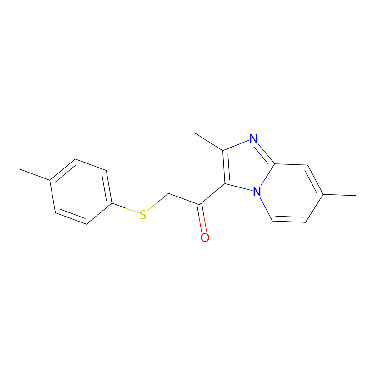 1-(2,7-Dimethylimidazo[1,2-a]pyridin-3-yl)-2-[(4-methylphenyl)sulfanyl]-1-ethanone molecular structure, CAS 478042-00-1