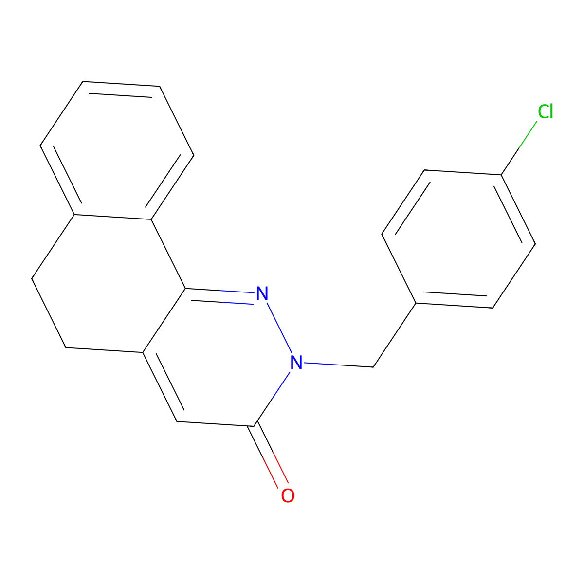 2-(4-chlorobenzyl)-5,6-dihydrobenzo[h]cinnolin-3(2H)-one molecular structure, CAS 478042-18-1