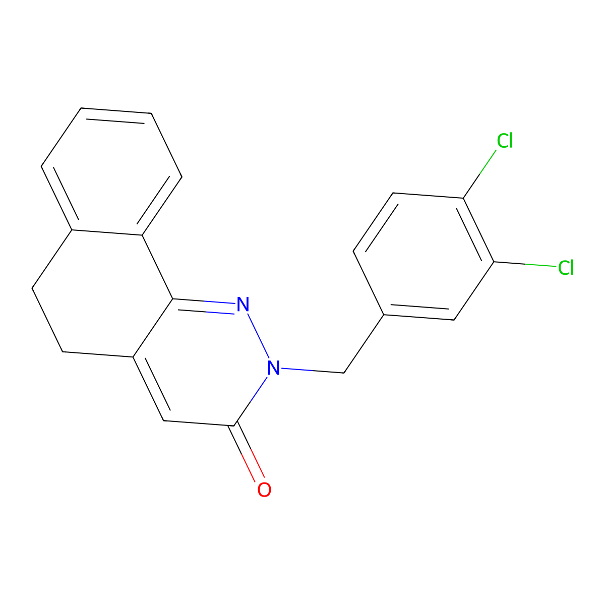 2-(3,4-dichlorobenzyl)-5,6-dihydrobenzo[h]cinnolin-3(2H)-one molecular structure, CAS 478042-20-5