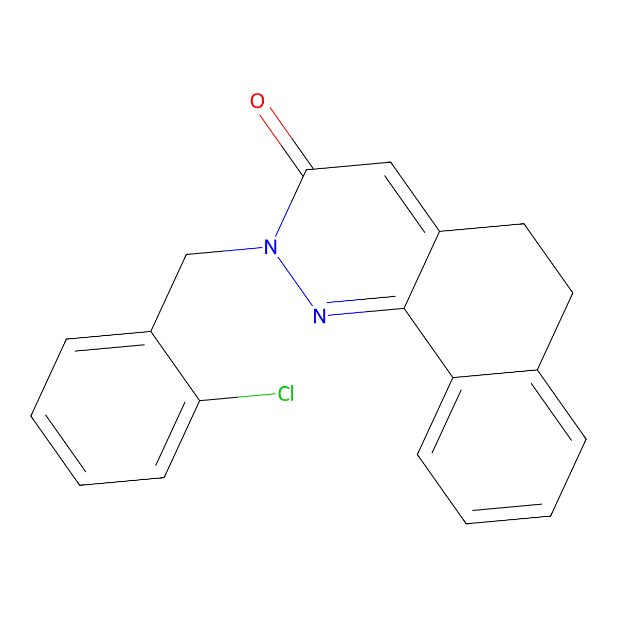 2-(2-chlorobenzyl)-5,6-dihydrobenzo[h]cinnolin-3(2H)-one molecular structure, CAS 478042-21-6