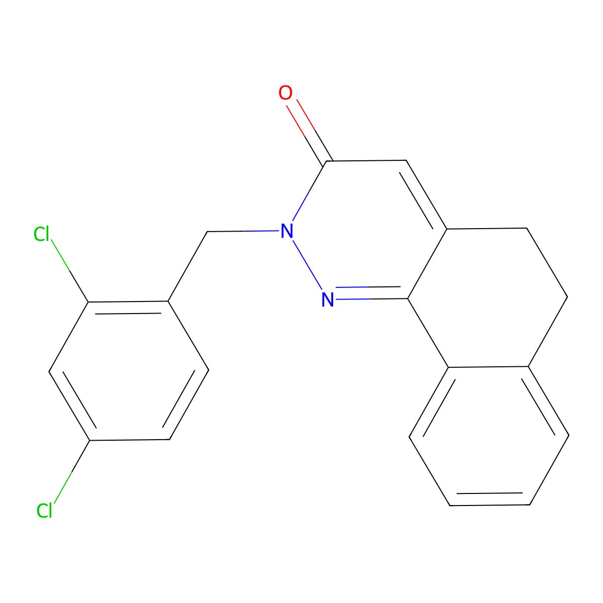 2-(2,4-dichlorobenzyl)-5,6-dihydrobenzo[h]cinnolin-3(2H)-one molecular structure, CAS 478042-22-7