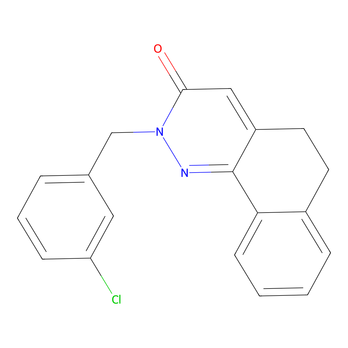 2-(3-chlorobenzyl)-5,6-dihydrobenzo[h]cinnolin-3(2H)-one molecular structure, CAS 478042-30-7