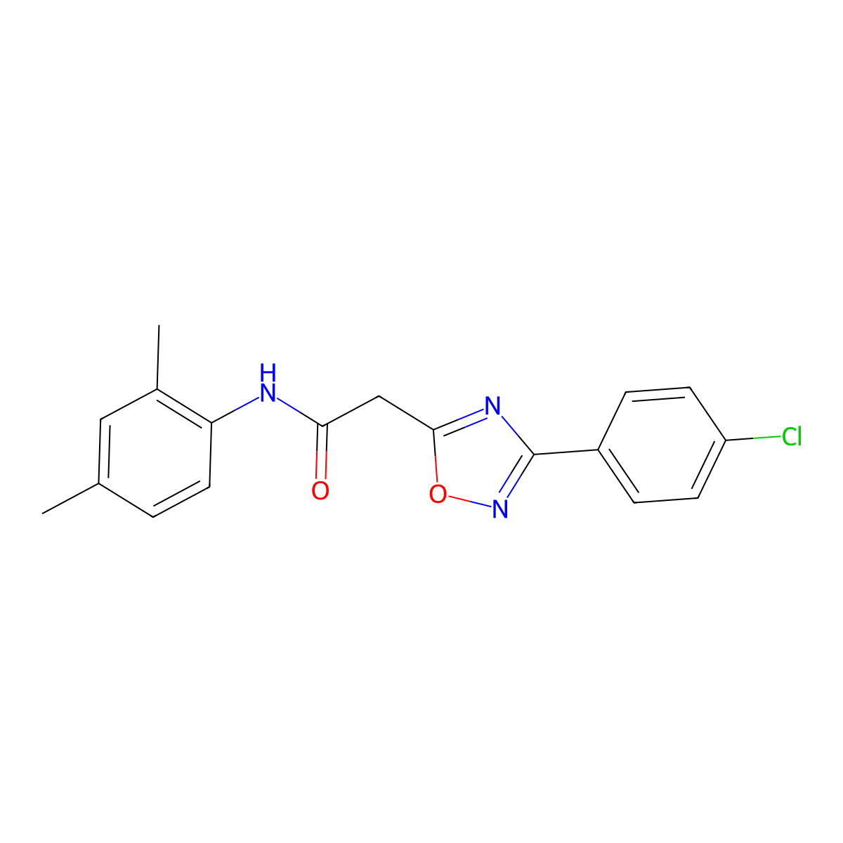 2-[3-(4-chlorophenyl)-1,2,4-oxadiazol-5-yl]-N-(2,4-dimethylphenyl)acetamide molecular structure, CAS 478042-38-5