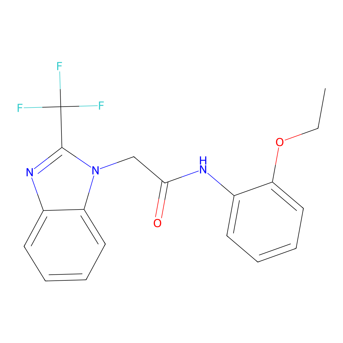 N-(2-ethoxyphenyl)-2-[2-(trifluoromethyl)-1H-1,3-benzimidazol-1-yl]acetamide molecular structure, CAS 478042-56-7