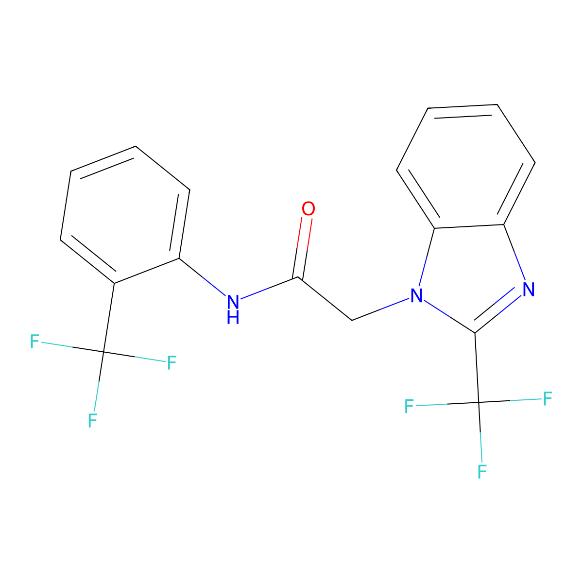 2-[2-(trifluoromethyl)-1H-1,3-benzimidazol-1-yl]-N-[2-(trifluoromethyl)phenyl]acetamide molecular structure, CAS 478042-61-4