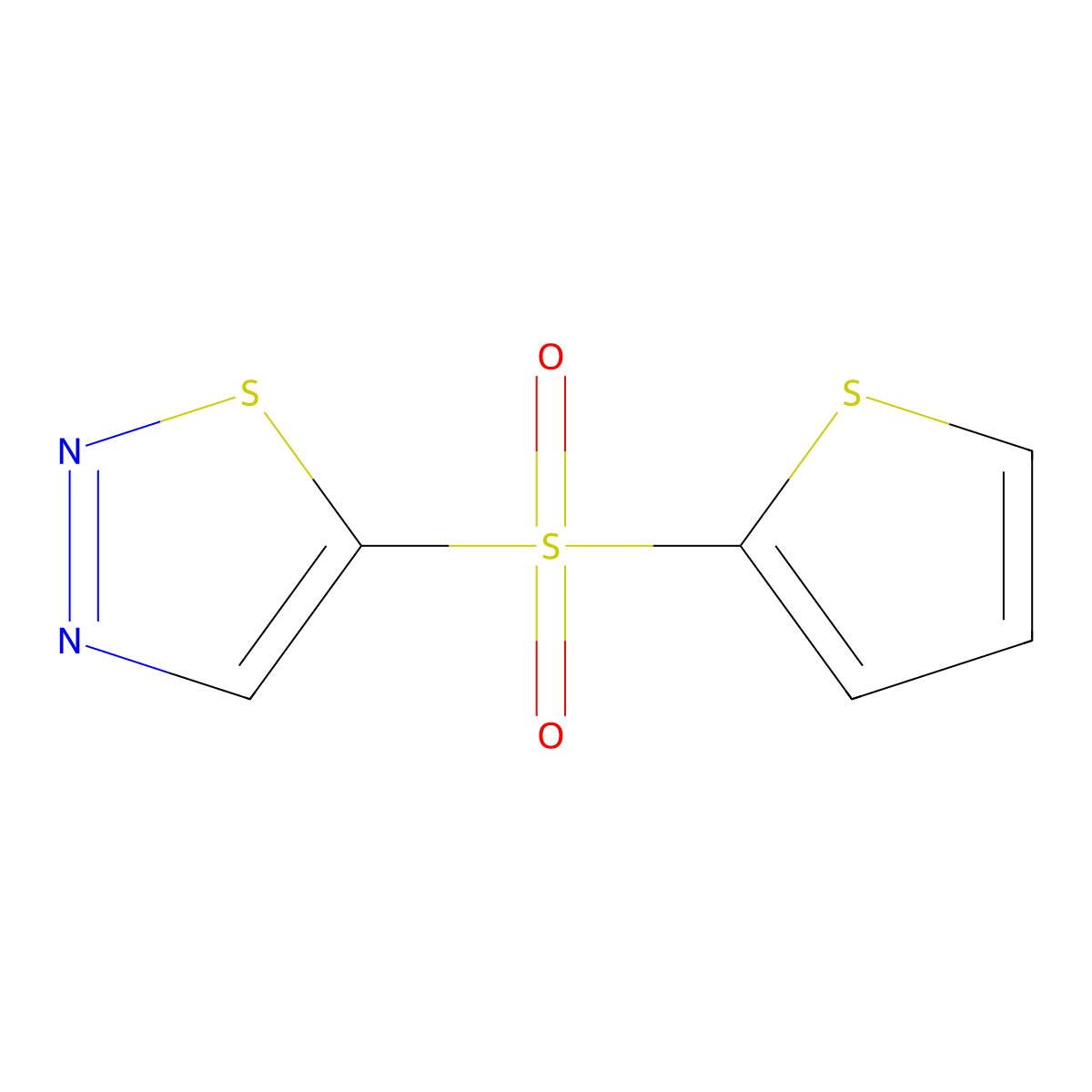 5-(2-Thienylsulfonyl)-1,2,3-thiadiazole molecular structure, CAS 478042-67-0