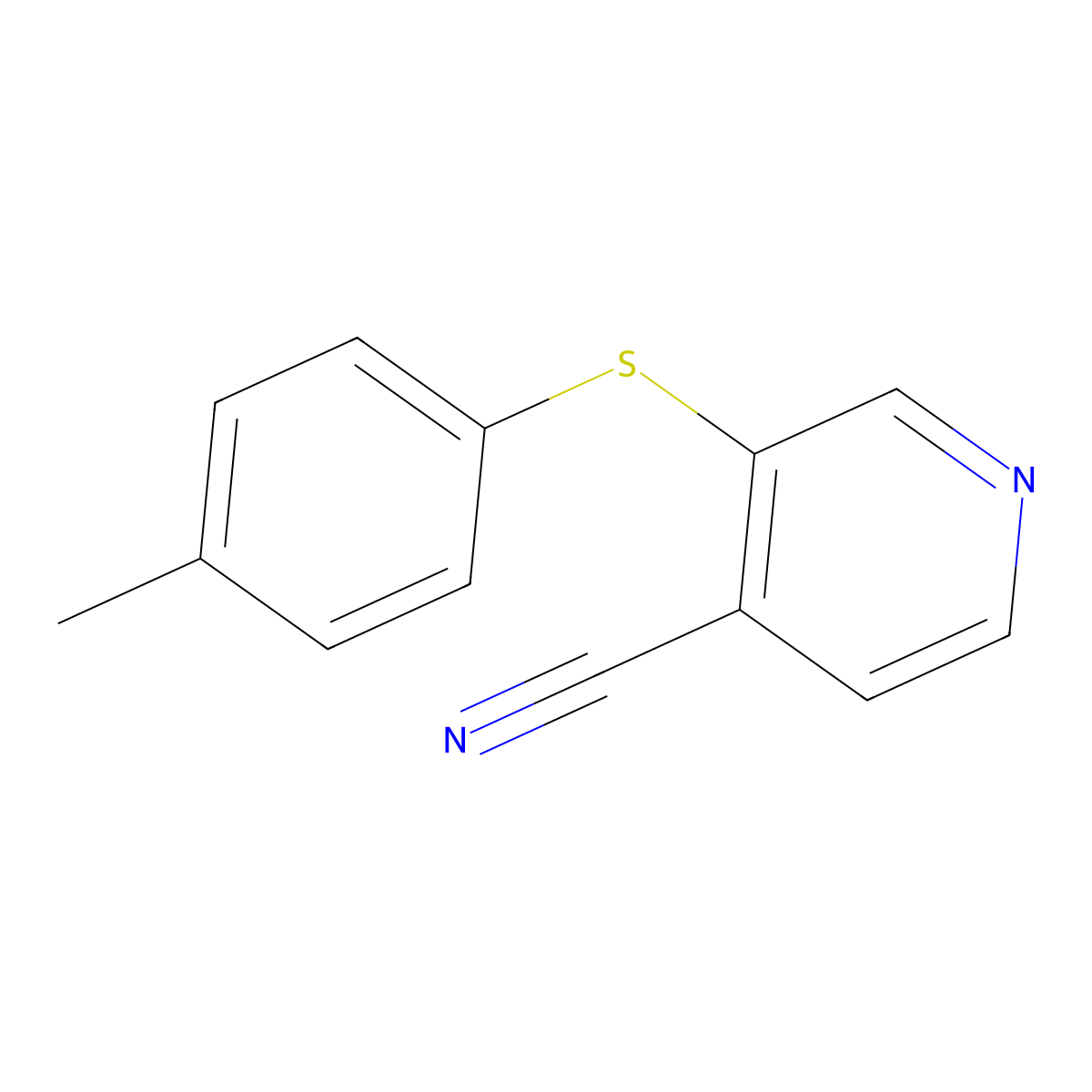 3-[(4-Methylphenyl)sulfanyl]isonicotinonitrile molecular structure, CAS 478043-03-7