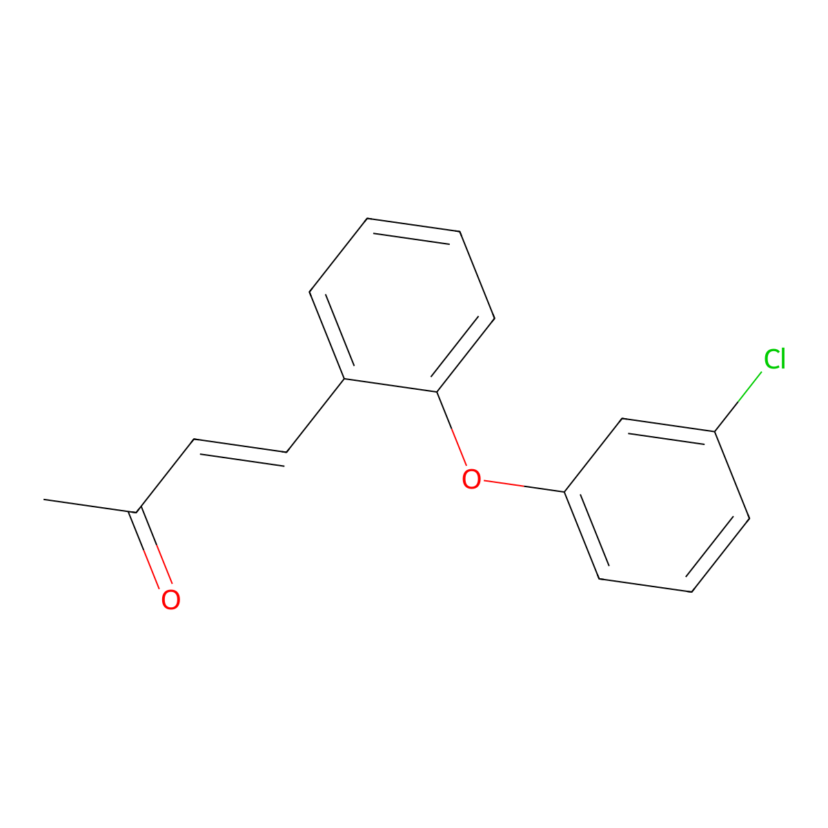 (E)-4-[2-(3-chlorophenoxy)phenyl]-3-buten-2-one molecular structure, CAS 478043-80-0