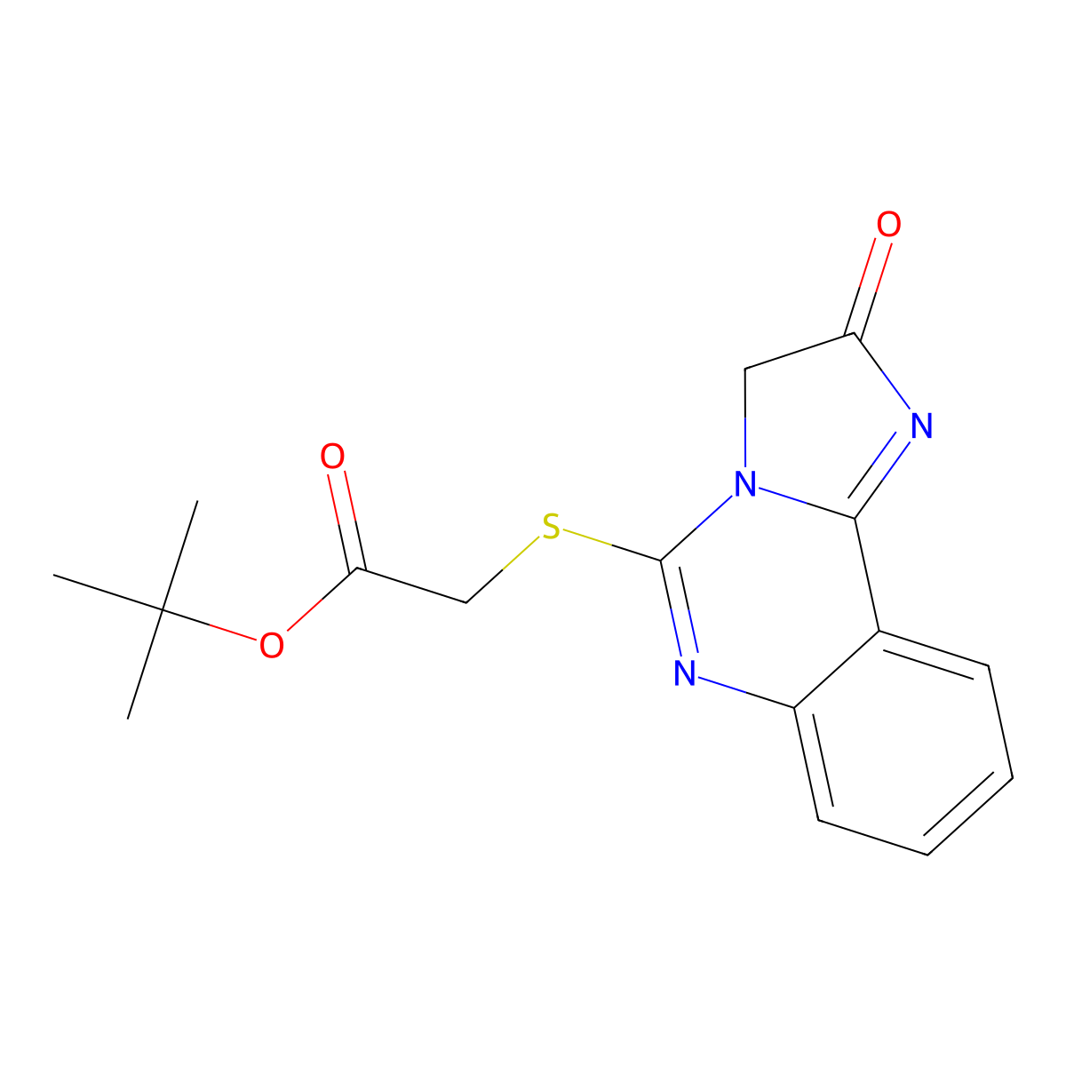 Tert-butyl 2-[(2-oxo-2,3-dihydroimidazo[1,2-c]quinazolin-5-yl)sulfanyl]acetate molecular structure, CAS 478045-98-6