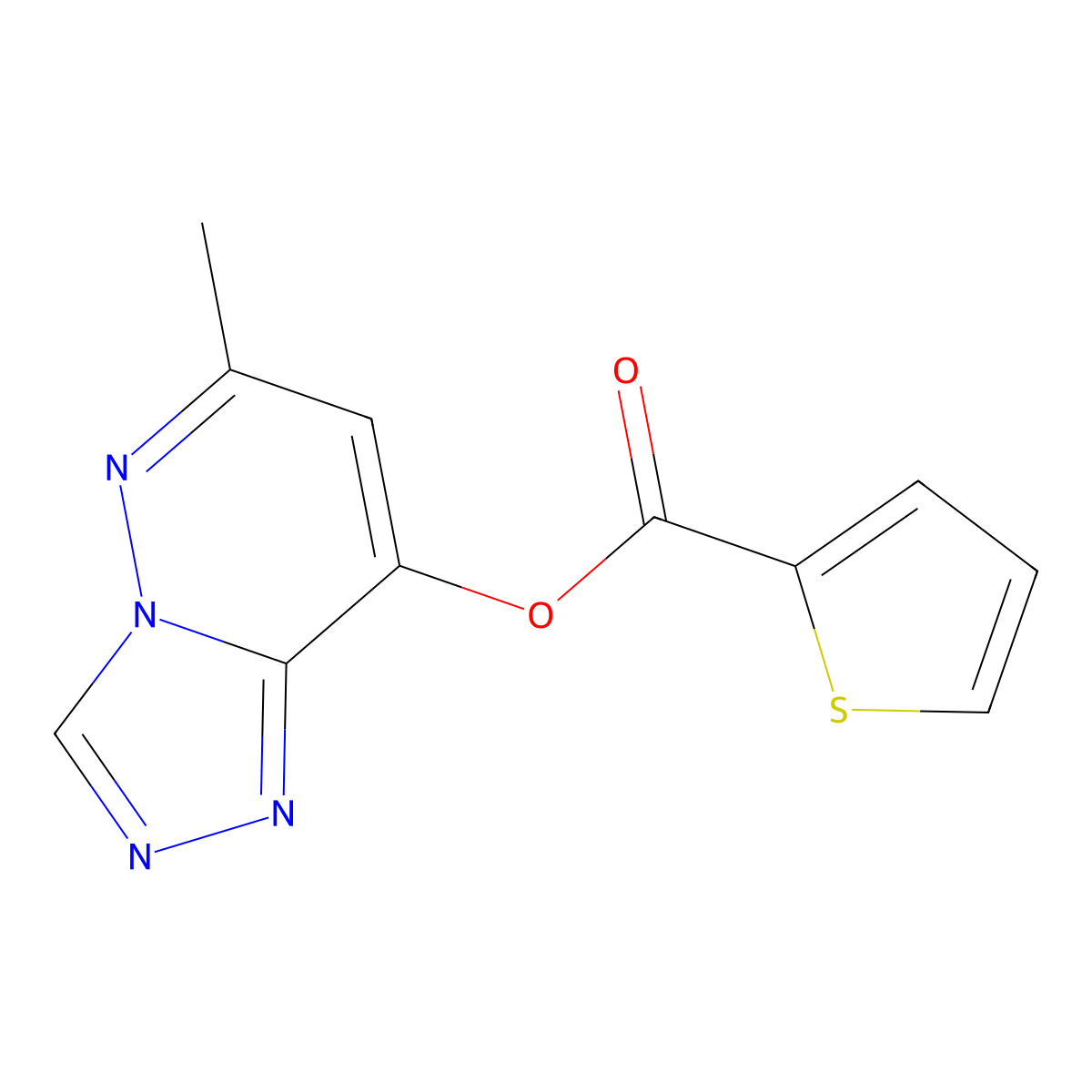 6-Methyl[1,2,4]triazolo[4,3-b]pyridazin-8-yl 2-thiophenecarboxylate molecular structure, CAS 478046-03-6