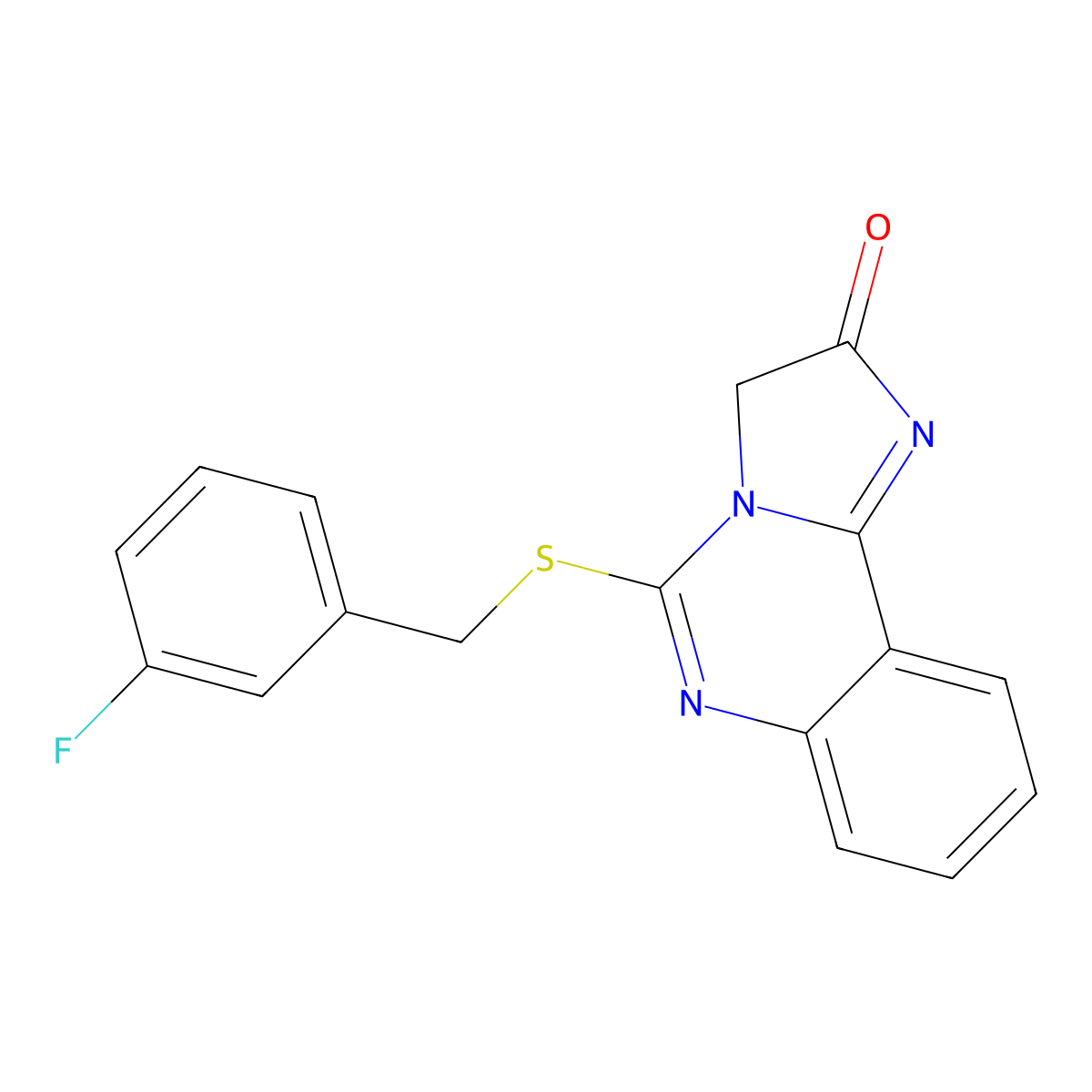 5-[(3-fluorobenzyl)sulfanyl]imidazo[1,2-c]quinazolin-2(3H)-one molecular structure, CAS 478046-13-8