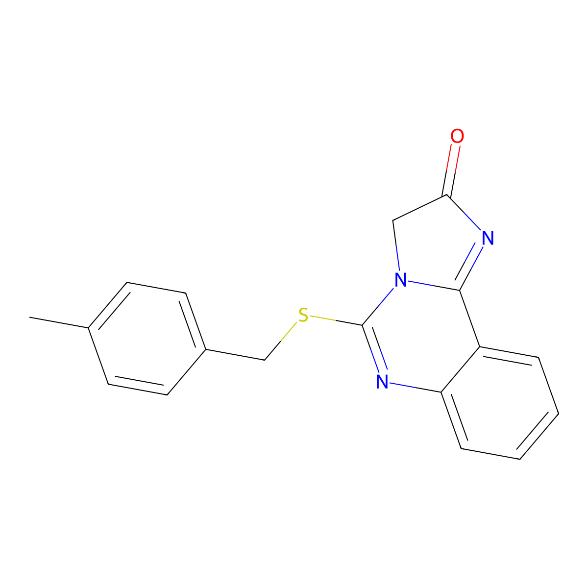 5-[(4-methylbenzyl)sulfanyl]imidazo[1,2-c]quinazolin-2(3H)-one molecular structure, CAS 478046-22-9