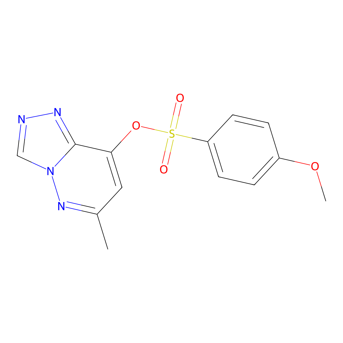 6-Methyl[1,2,4]triazolo[4,3-b]pyridazin-8-yl 4-methoxybenzenesulfonate molecular structure, CAS 478046-24-1