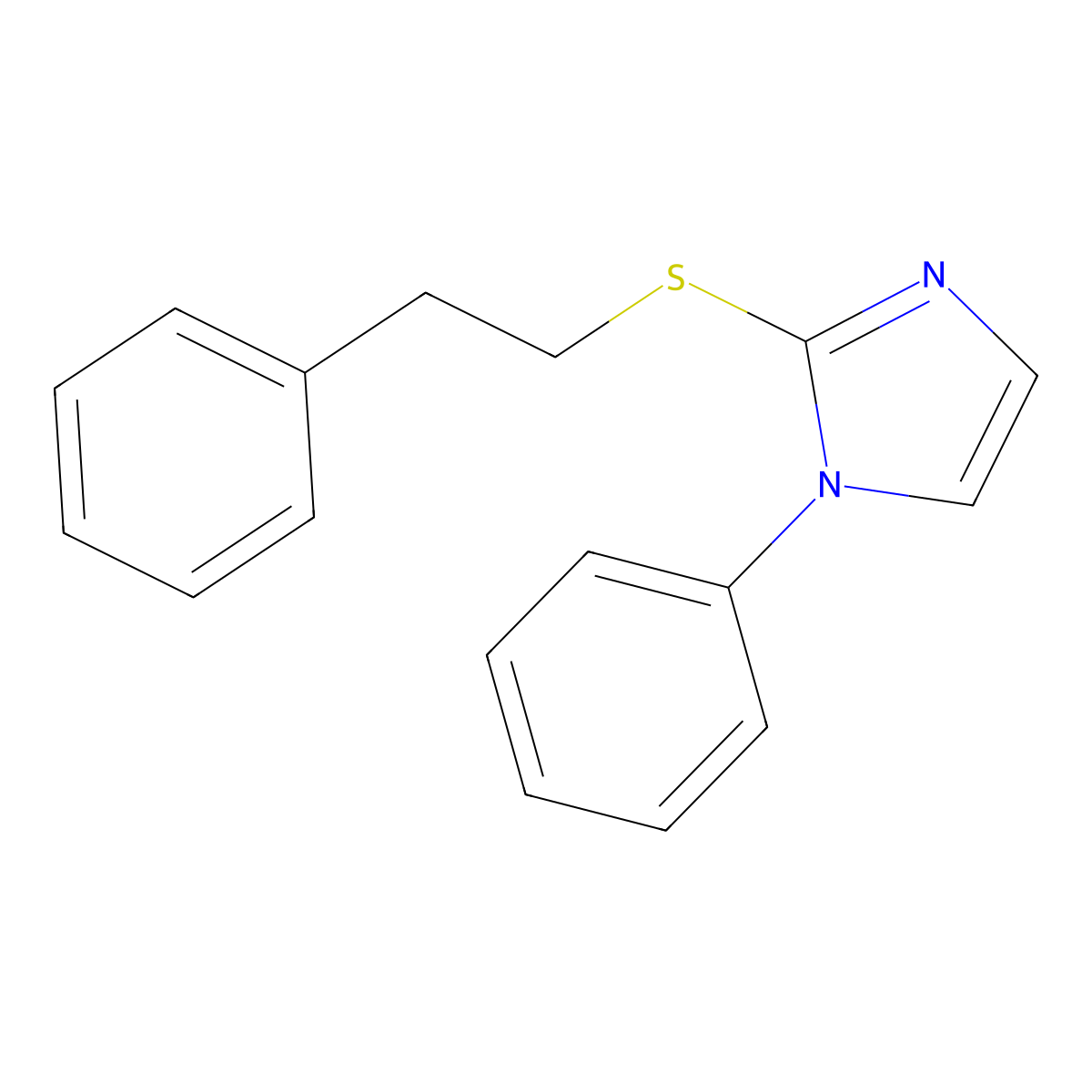 2-(phenethylsulfanyl)-1-phenyl-1H-imidazole molecular structure, CAS 478046-29-6
