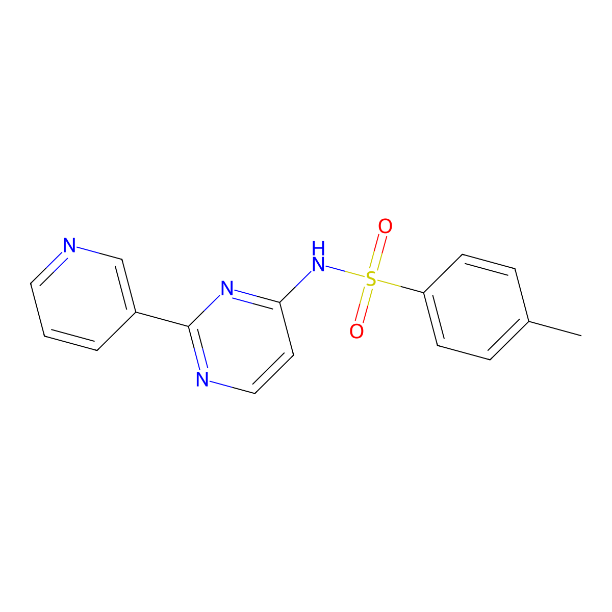 4-methyl-N-[2-(3-pyridinyl)-4-pyrimidinyl]benzenesulfonamide molecular structure, CAS 478046-56-9
