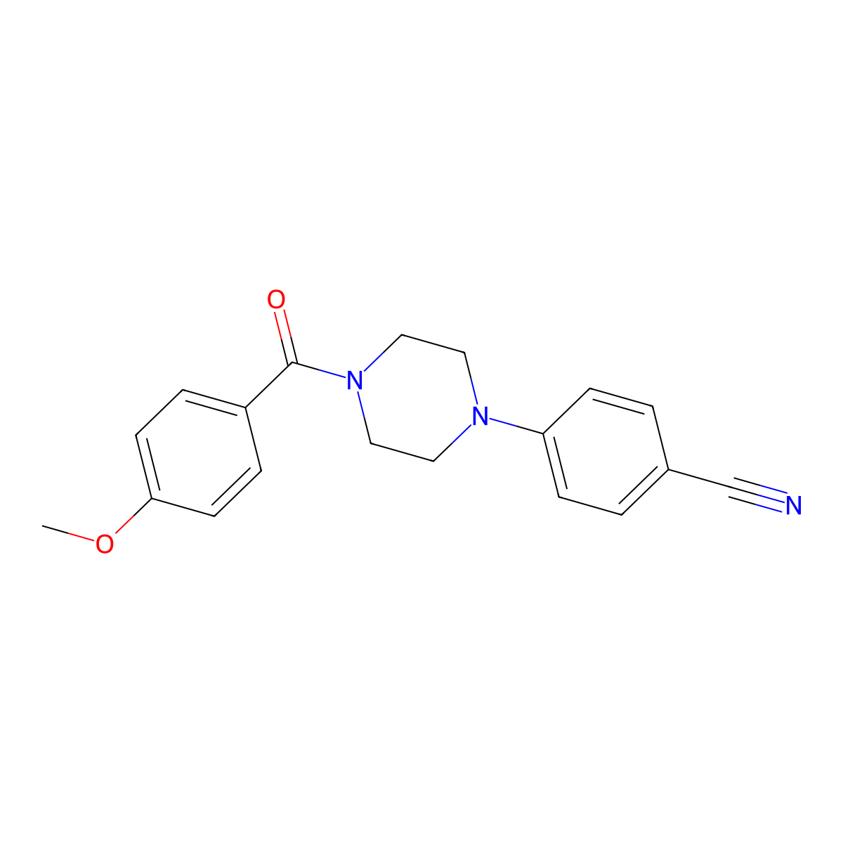 4-[4-(4-Methoxybenzoyl)piperazin-1-yl]benzonitrile molecular structure, CAS 478046-64-9