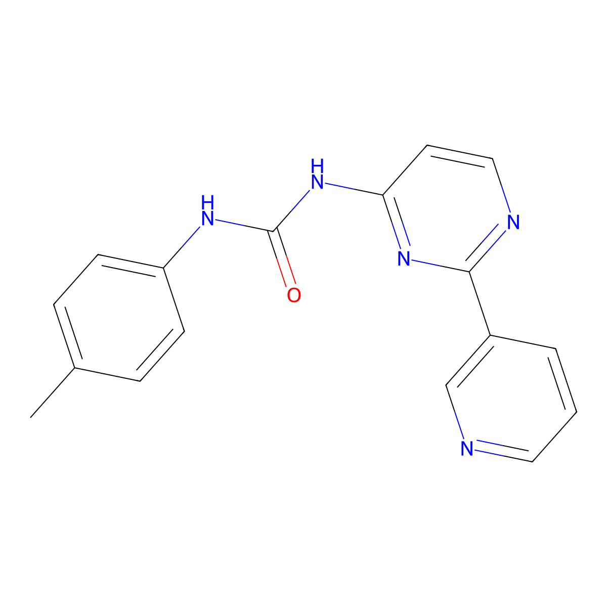 N-(4-methylphenyl)-N'-[2-(3-pyridinyl)-4-pyrimidinyl]urea molecular structure, CAS 478046-67-2
