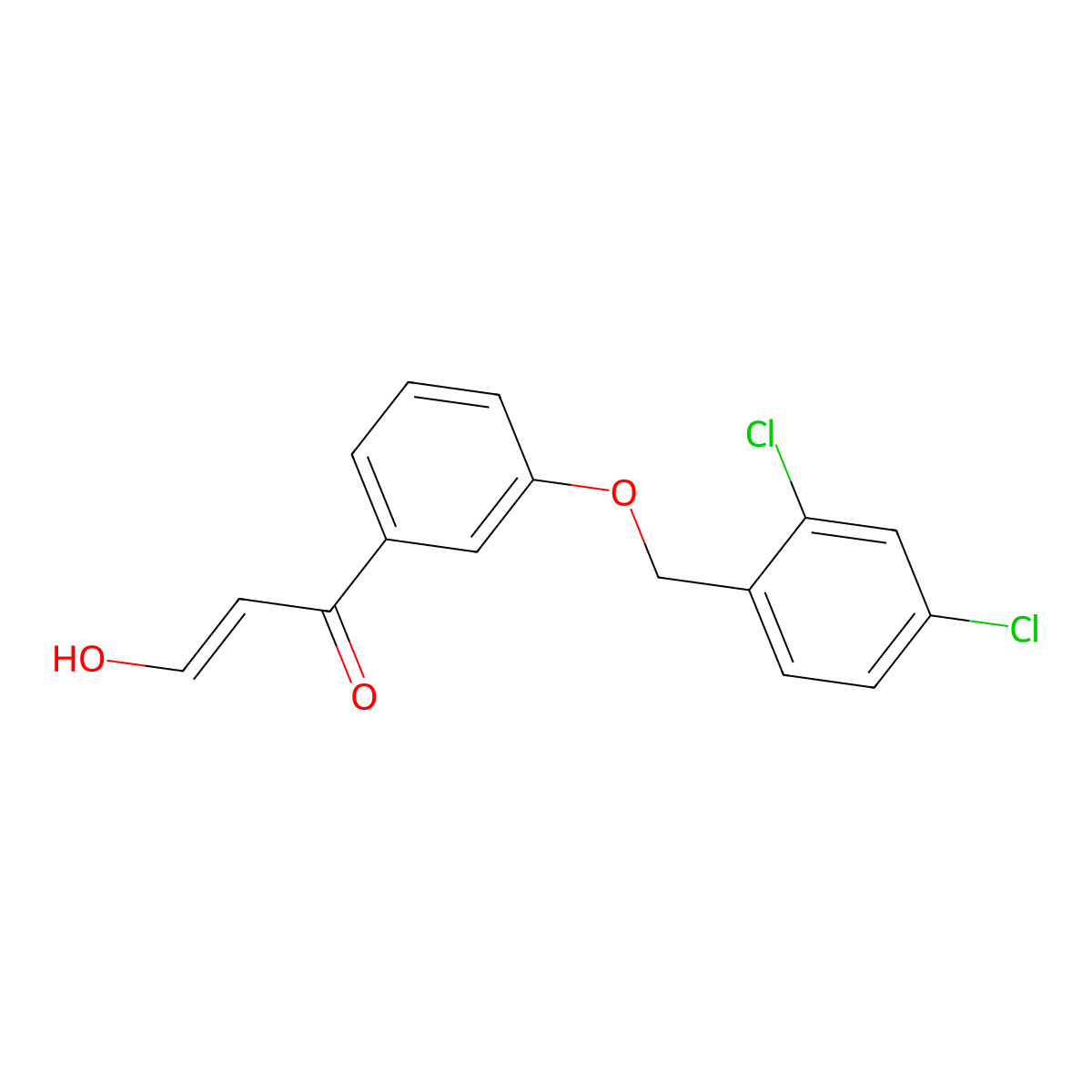 (E)-1-{3-[(2,4-dichlorobenzyl)oxy]phenyl}-3-hydroxy-2-propen-1-one molecular structure, CAS 478046-76-3