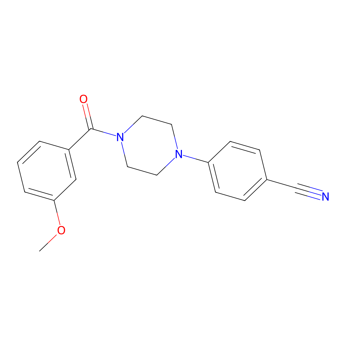 4-[4-(3-Methoxybenzoyl)piperazin-1-yl]benzonitrile molecular structure, CAS 478046-87-6