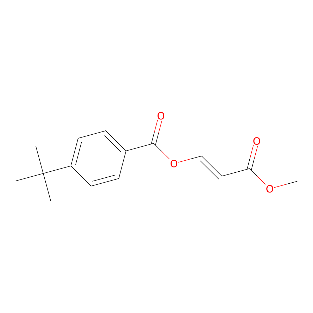 methyl (2E)-3-[(E)-4-tert-butylbenzoyloxy]prop-2-enoate molecular structure, CAS 478046-88-7