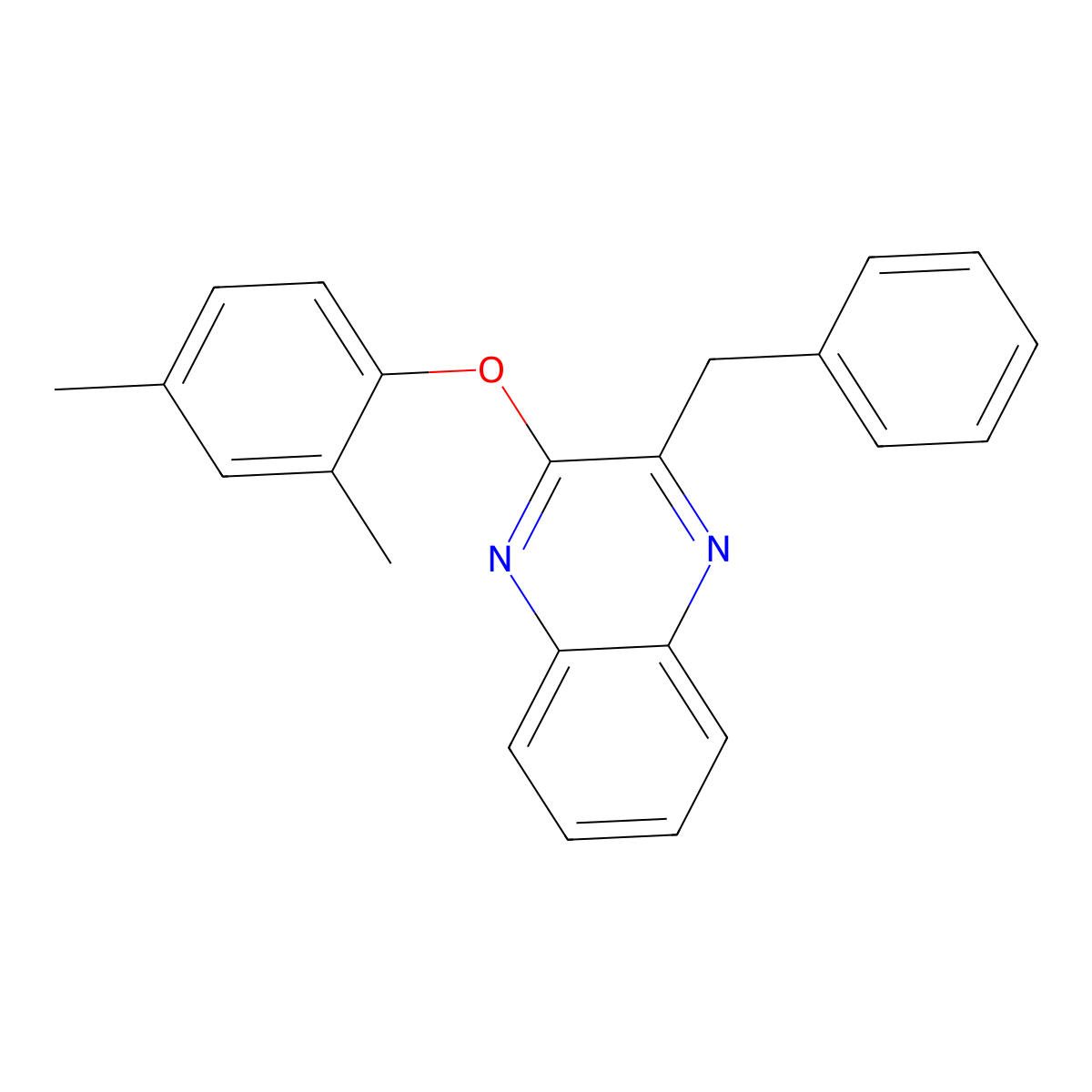 2-Benzyl-3-(2,4-dimethylphenoxy)quinoxaline molecular structure, CAS 478046-96-7