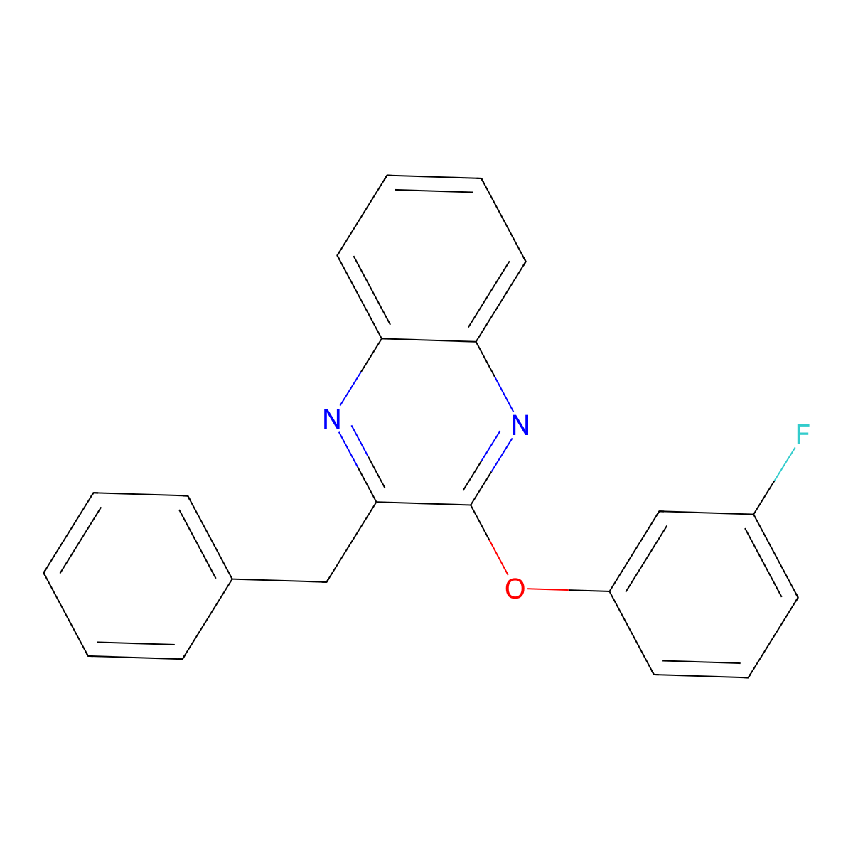 2-Benzyl-3-(3-fluorophenoxy)quinoxaline molecular structure, CAS 478046-97-8