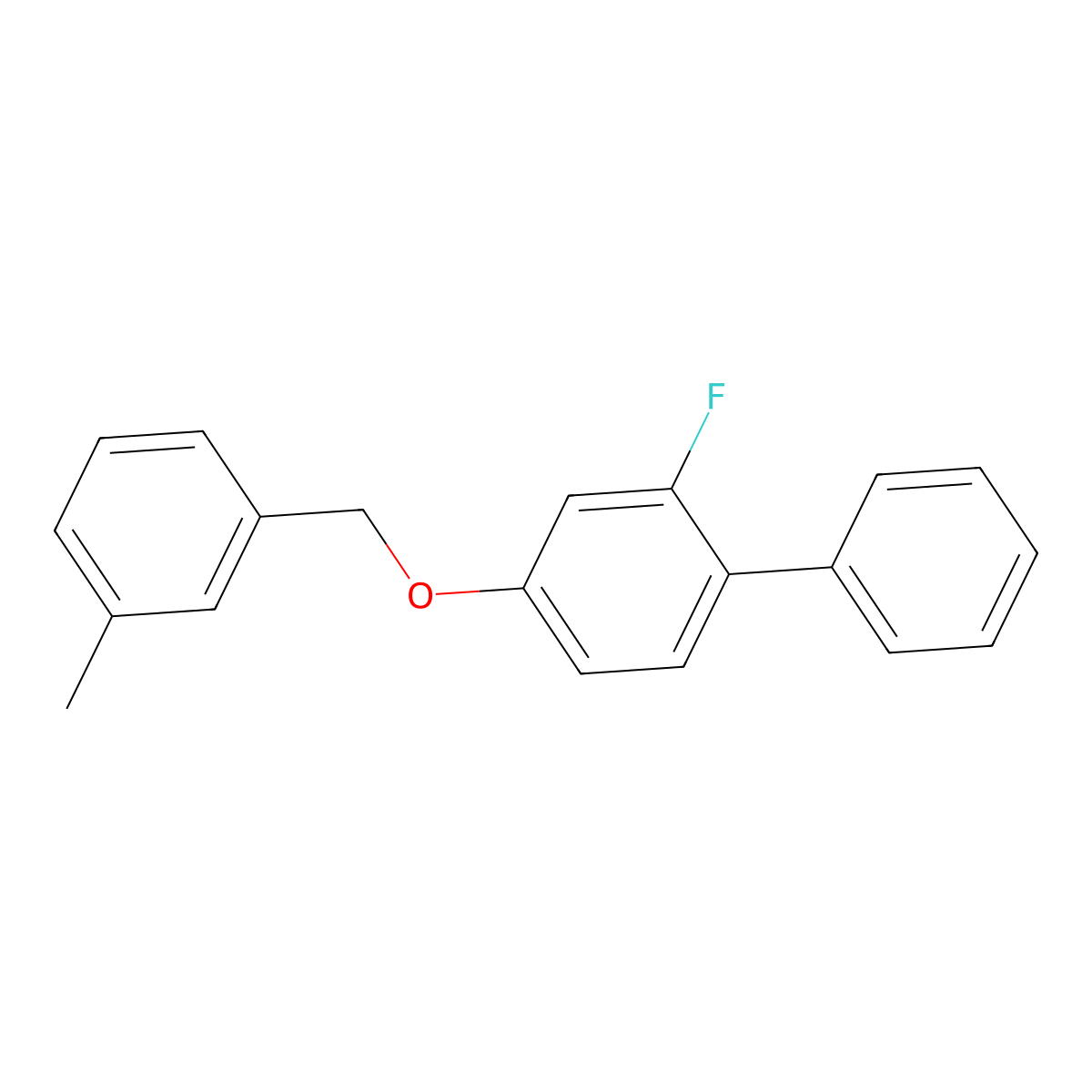2-Fluoro-4-[(3-methylbenzyl)oxy]-1,1'-biphenyl molecular structure, CAS 478047-00-6