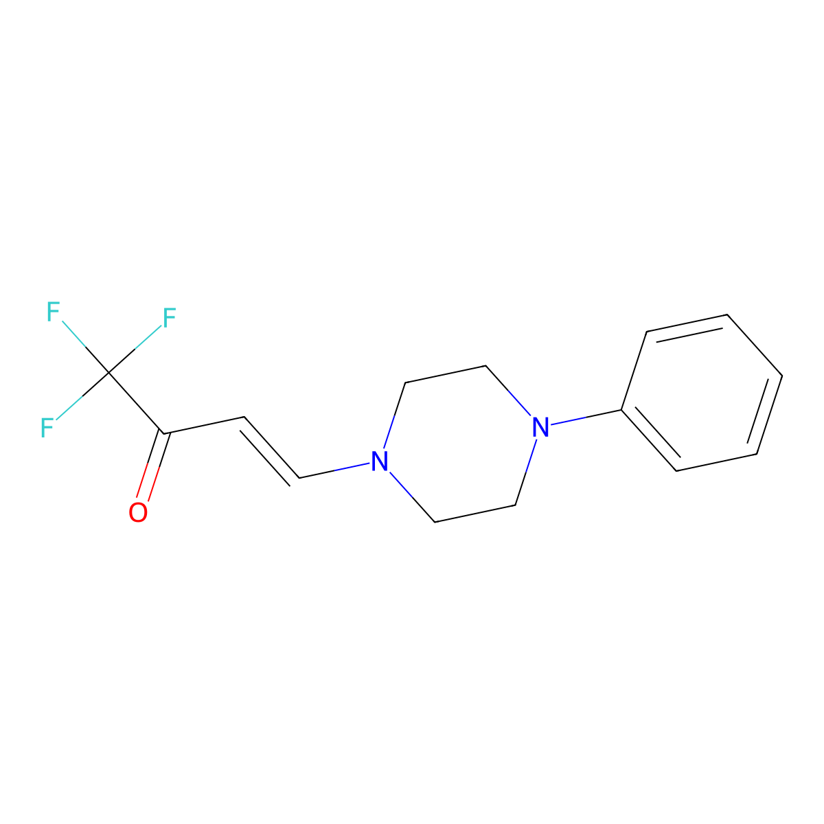 (E)-1,1,1-trifluoro-4-(4-phenylpiperazin-1-yl)but-3-en-2-one molecular structure, CAS 478047-04-0