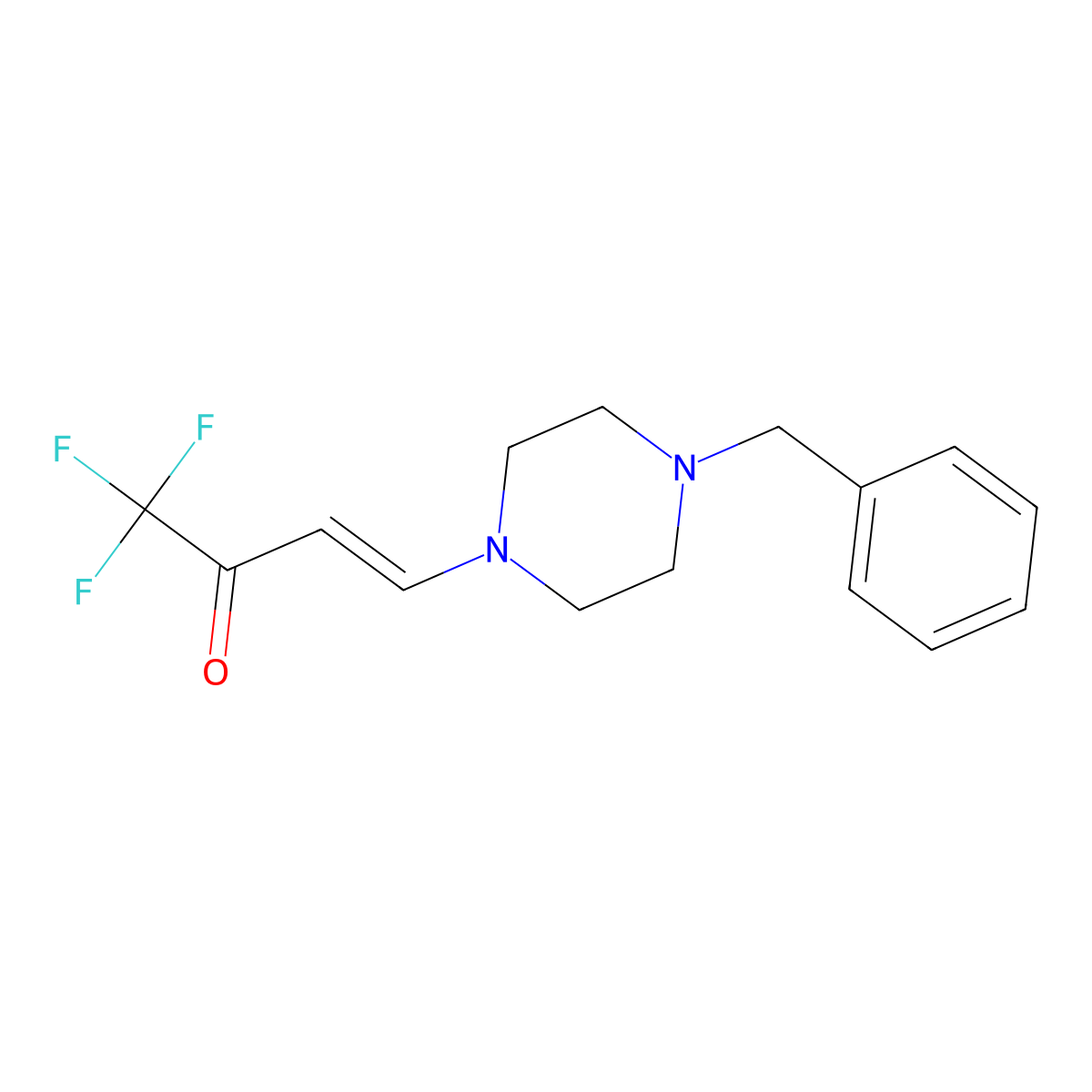 (E)-4-(4-benzylpiperazino)-1,1,1-trifluoro-3-buten-2-one molecular structure, CAS 478047-08-4