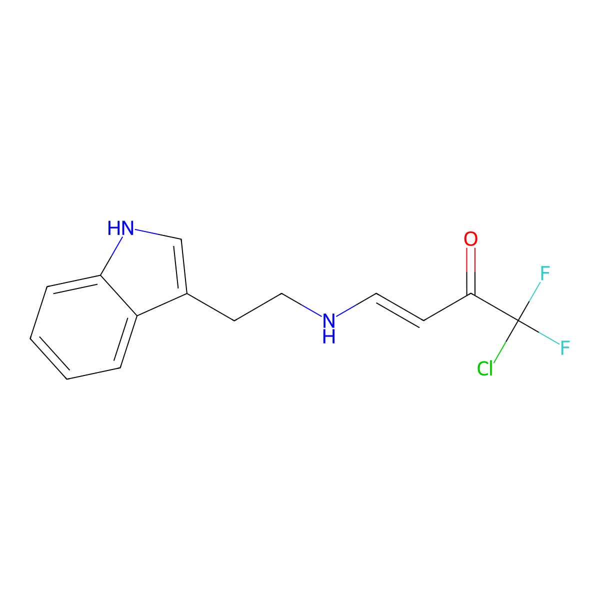 (E)-1-chloro-1,1-difluoro-4-[2-(1H-indol-3-yl)ethylamino]but-3-en-2-one molecular structure, CAS 478047-13-1