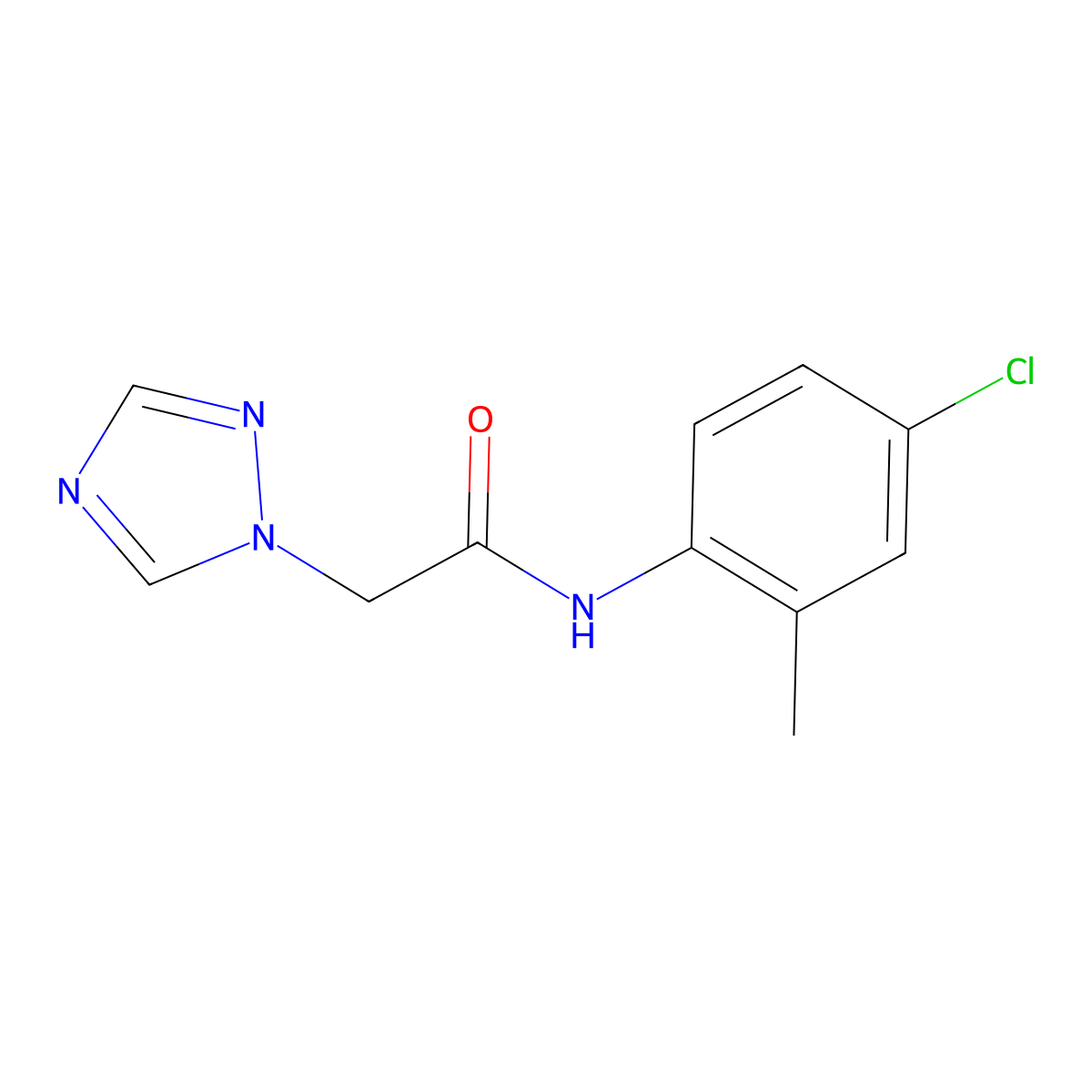 N-(4-chloro-2-methylphenyl)-2-(1H-1,2,4-triazol-1-yl)acetamide molecular structure, CAS 478047-28-8