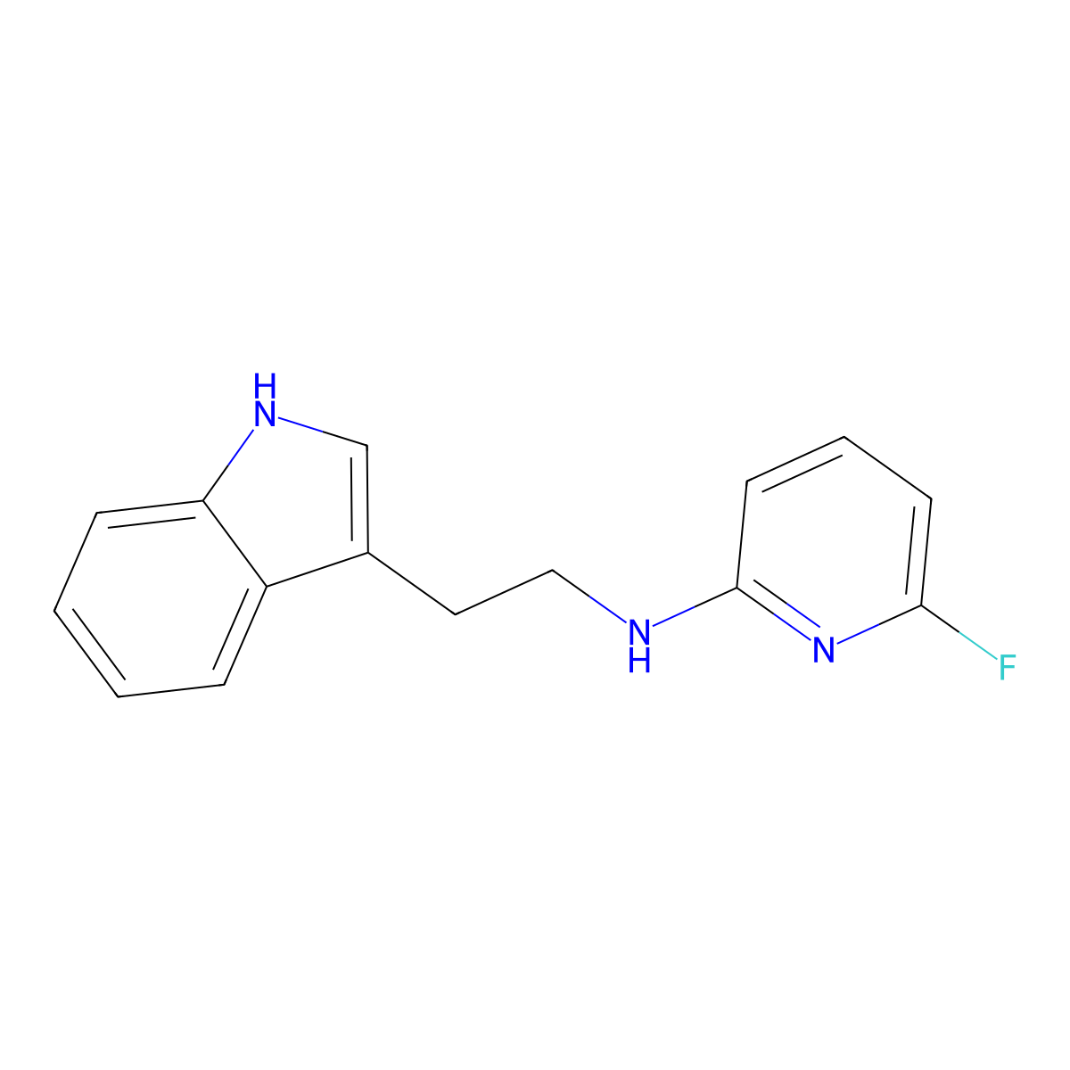 6-fluoro-N-[2-(1H-indol-3-yl)ethyl]-2-pyridinamine molecular structure, CAS 478047-29-9