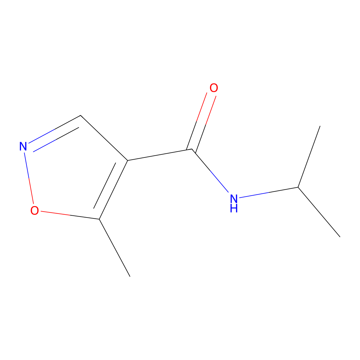 N-isopropyl-5-methyl-4-isoxazolecarboxamide molecular structure, CAS 478047-70-0