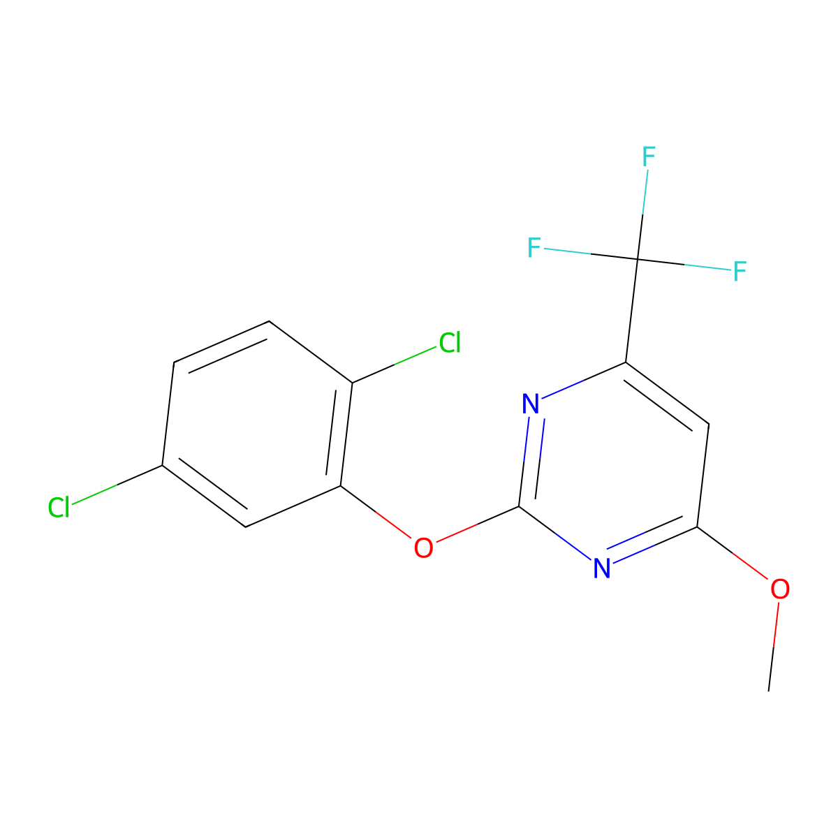 2-(2,5-Dichlorophenoxy)-4-methoxy-6-(trifluoromethyl)pyrimidine molecular structure, CAS 478047-76-6