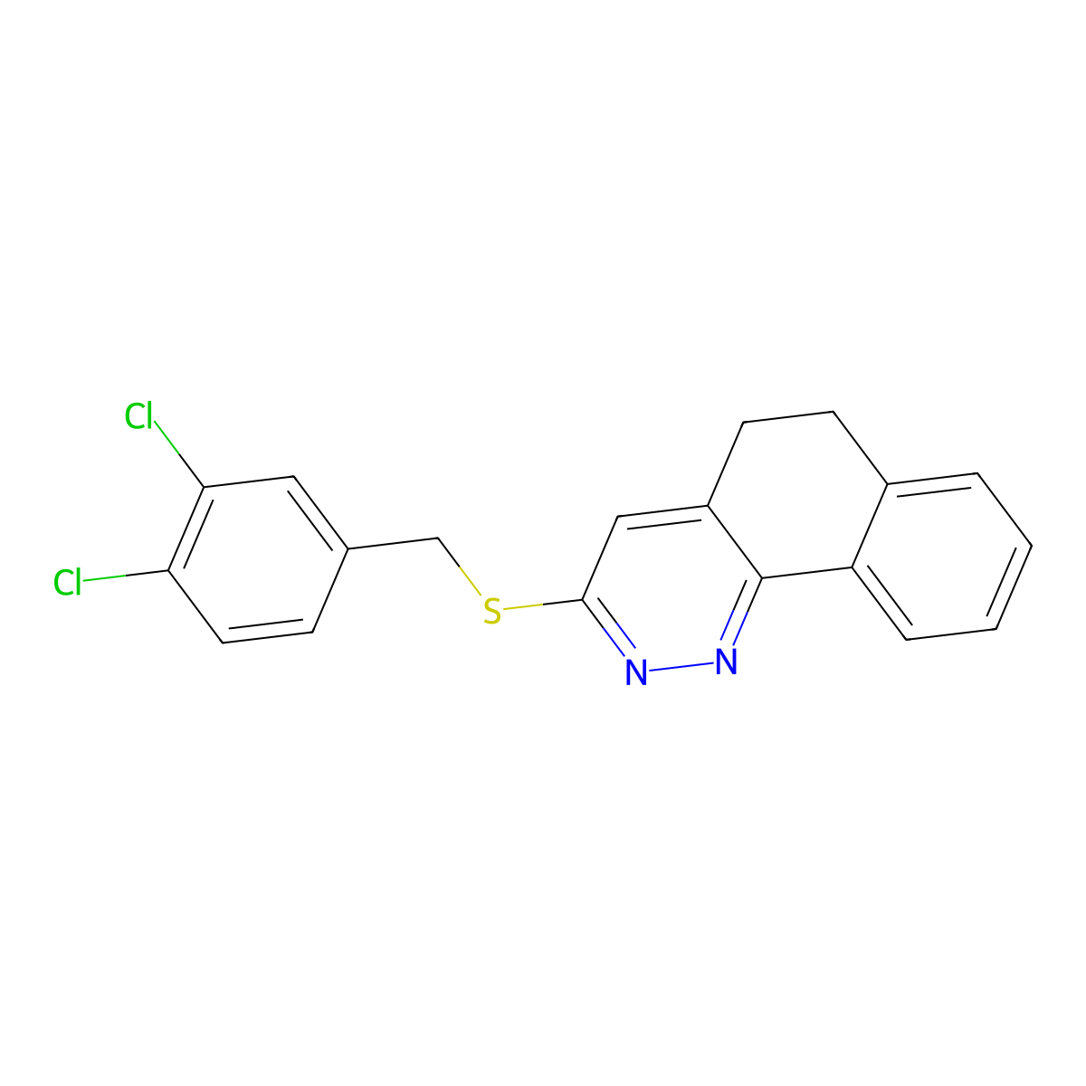 3-[(3,4-Dichlorobenzyl)sulfanyl]-5,6-dihydrobenzo[h]cinnoline molecular structure, CAS 478047-85-7