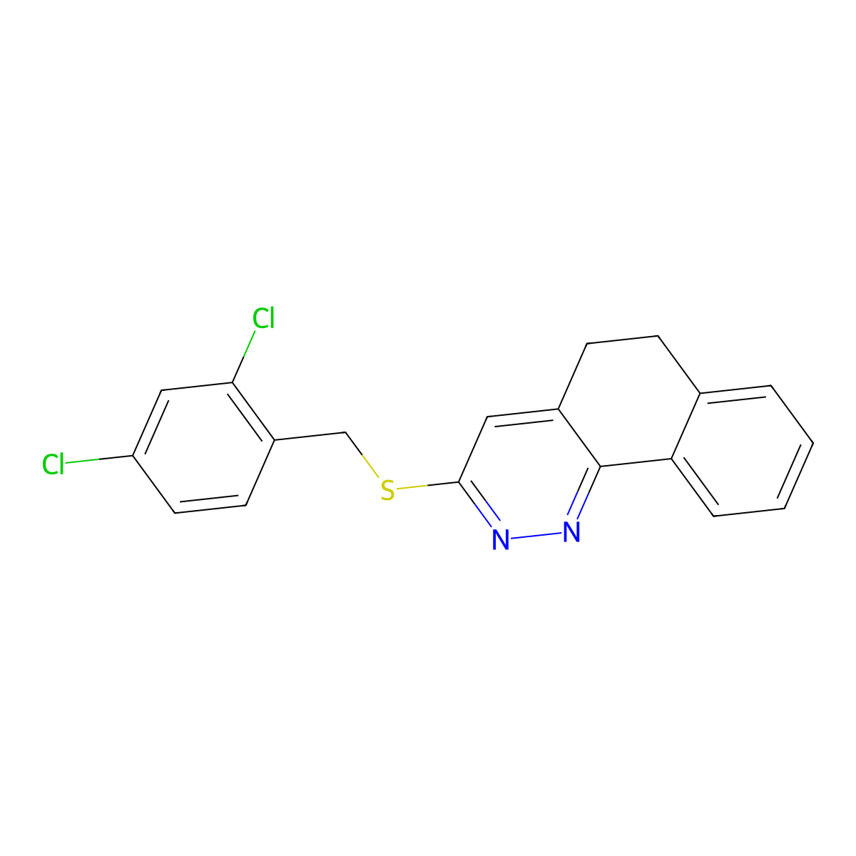 3-[(2,4-Dichlorobenzyl)sulfanyl]-5,6-dihydrobenzo[h]cinnoline molecular structure, CAS 478047-86-8