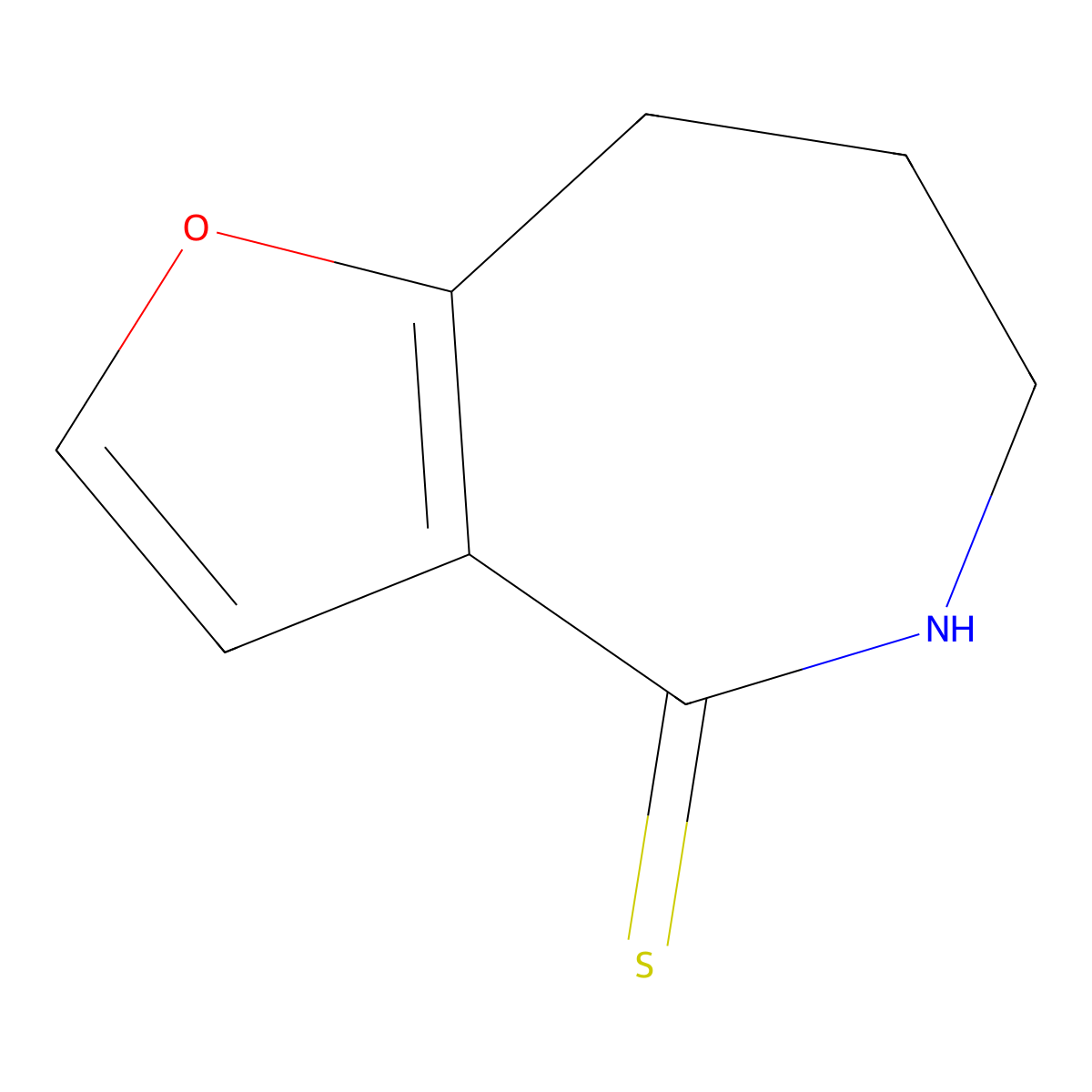 5,6,7,8-tetrahydro-4H-furo[3,2-c]azepine-4-thione molecular structure, CAS 478047-92-6
