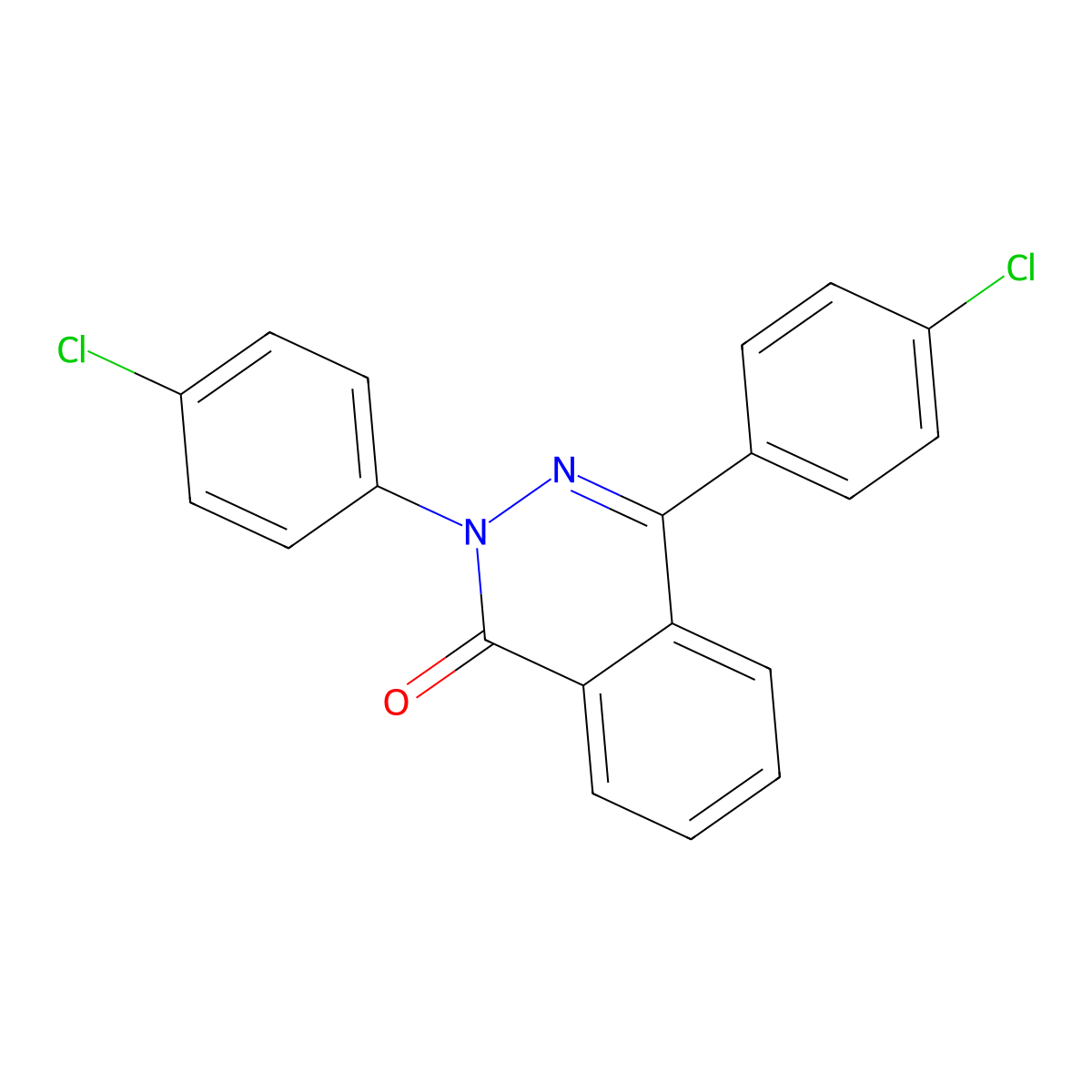 2,4-Bis(4-chlorophenyl)phthalazin-1-one molecular structure, CAS 478048-21-4