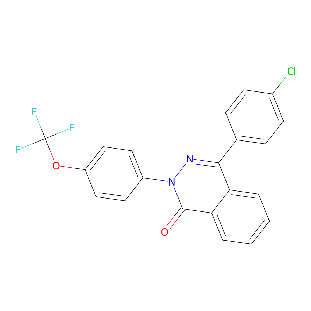 4-(4-Chlorophenyl)-2-[4-(trifluoromethoxy)phenyl]phthalazin-1-one molecular structure, CAS 478048-28-1