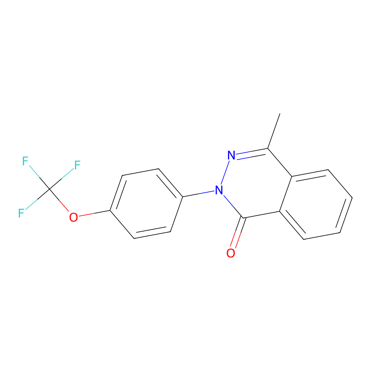 4-methyl-2-[4-(trifluoromethoxy)phenyl]-1(2H)-phthalazinone molecular structure, CAS 478048-29-2