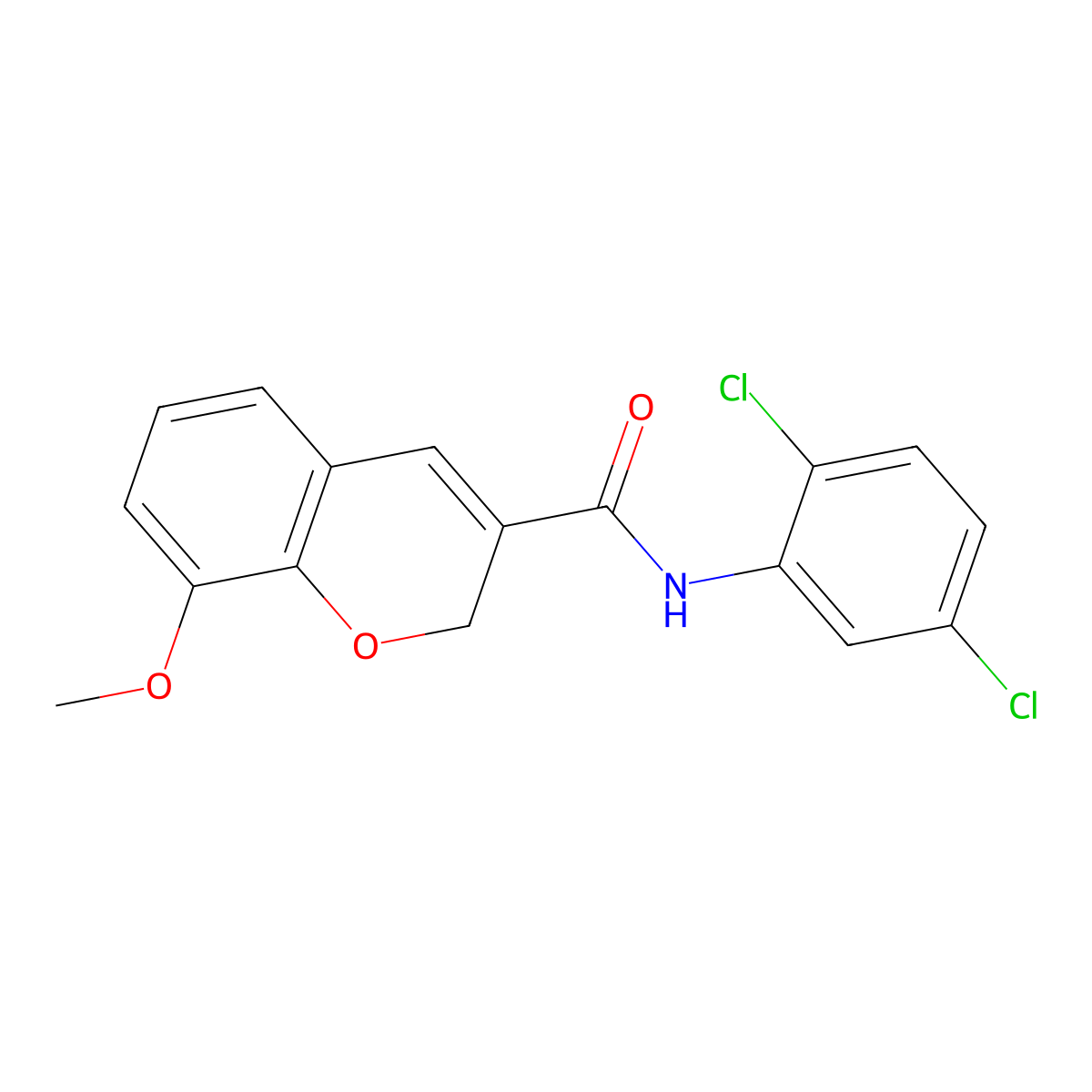 N-(2,5-dichlorophenyl)-8-methoxy-2H-chromene-3-carboxamide molecular structure, CAS 478048-32-7