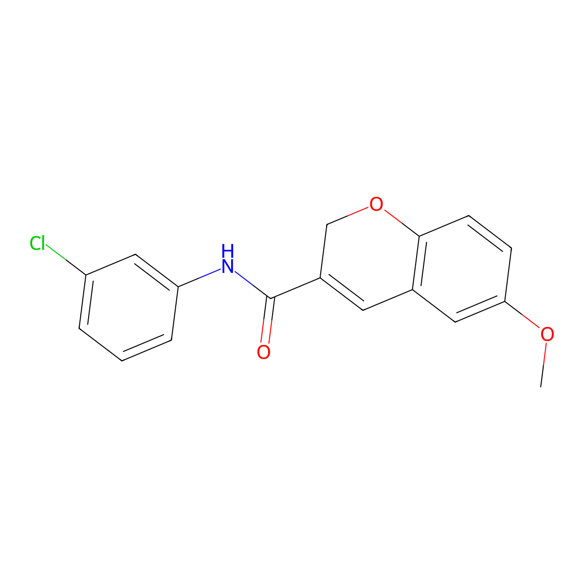 N-(3-chlorophenyl)-6-methoxy-2H-chromene-3-carboxamide molecular structure, CAS 478048-33-8