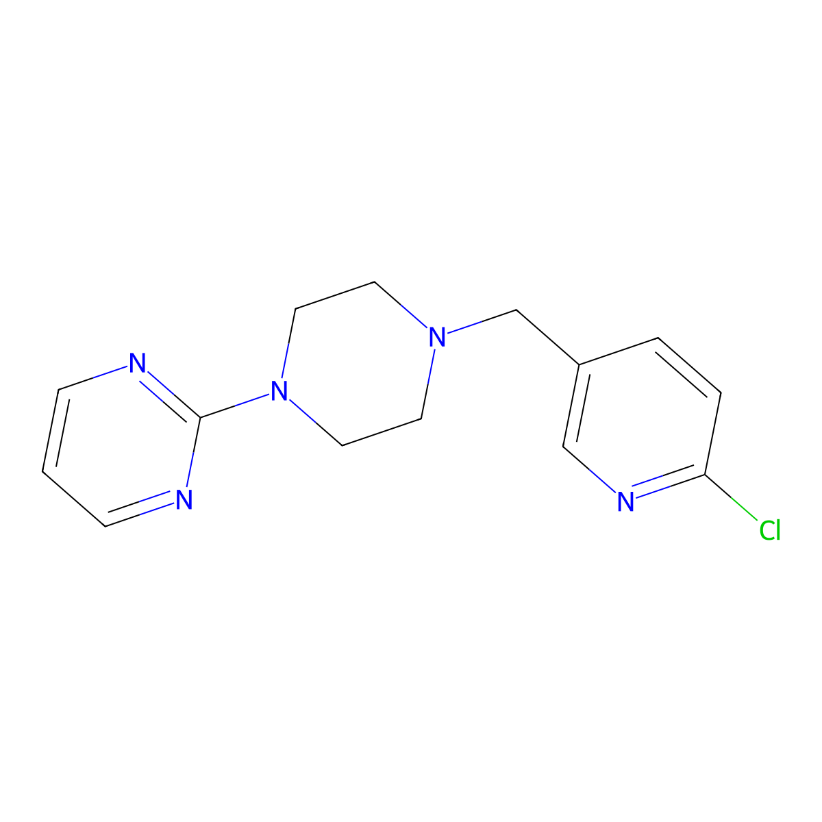 2-{4-[(6-Chloropyridin-3-YL)methyl]piperazin-1-YL}pyrimidine molecular structure, CAS 478048-51-0