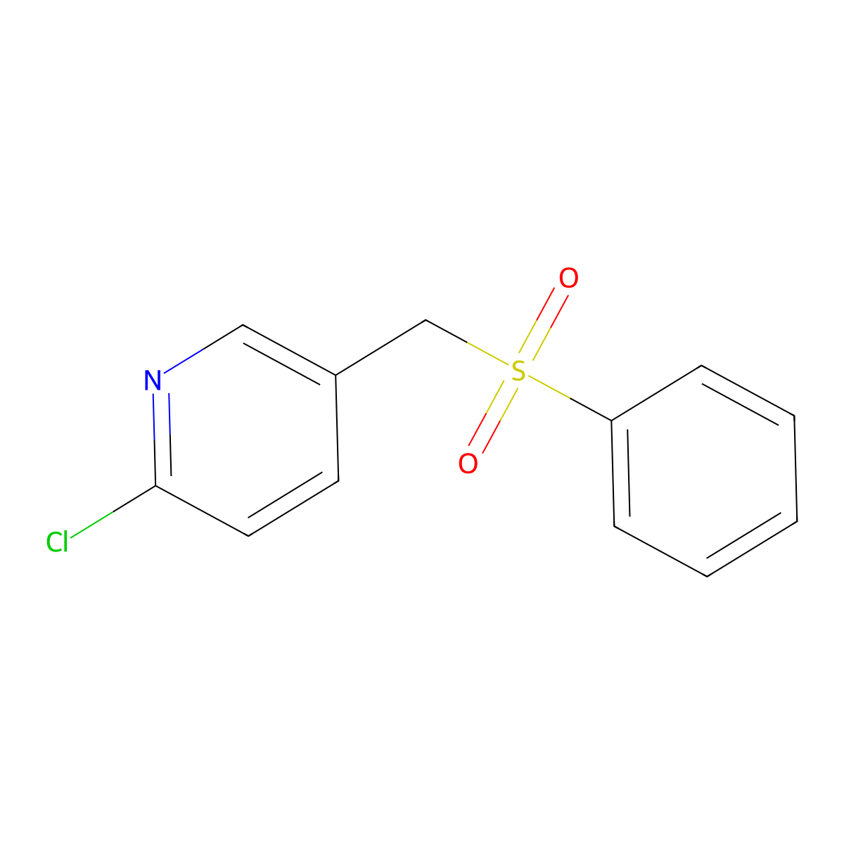 2-Chloro-5-[(phenylsulfonyl)methyl]pyridine molecular structure, CAS 478048-53-2