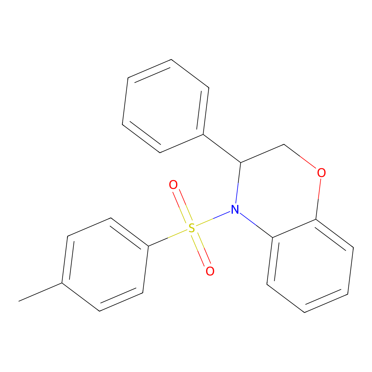 4-(4-Methylphenyl)sulfonyl-3-phenyl-2,3-dihydro-1,4-benzoxazine molecular structure, CAS 478048-63-4