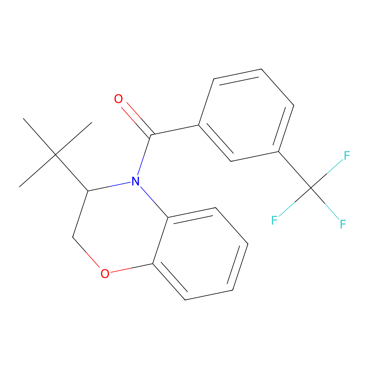 [3-(tert-butyl)-2,3-dihydro-4H-1,4-benzoxazin-4-yl][3-(trifluoromethyl)phenyl]methanone molecular structure, CAS 478048-70-3