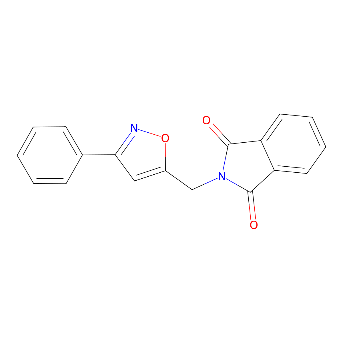 2-[(3-Phenyl-1,2-oxazol-5-yl)methyl]isoindole-1,3-dione molecular structure, CAS 478048-73-6