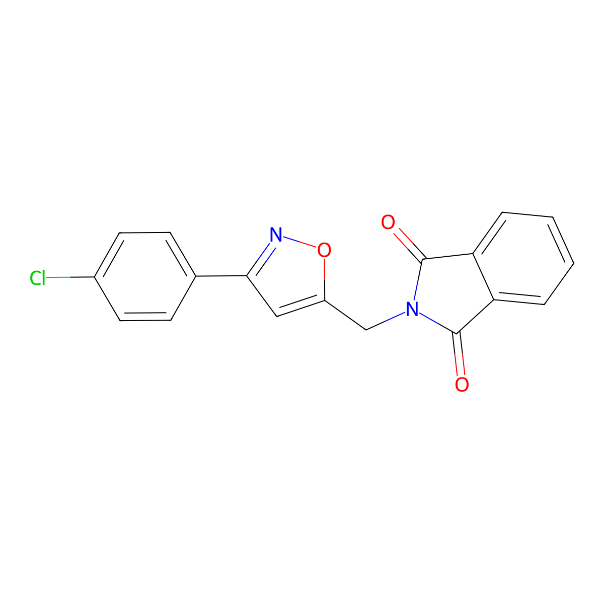 2-{[3-(4-chlorophenyl)-5-isoxazolyl]methyl}-1H-isoindole-1,3(2H)-dione molecular structure, CAS 478048-78-1