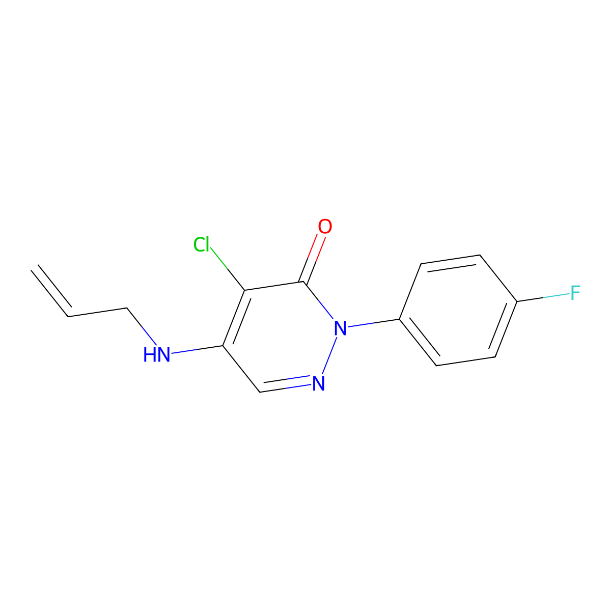 5-(allylamino)-4-chloro-2-(4-fluorophenyl)-3(2H)-pyridazinone molecular structure, CAS 478049-16-0
